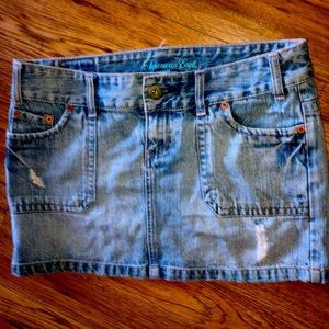 denim skirt light wash distressed denim